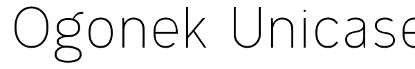 Ogonek Unicase font preview